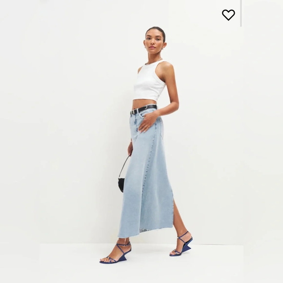 Reformation Kass Maxi Denim Skirt in Bowen Size 27 - Full Length Jean Skirt - Picture 7 of 15